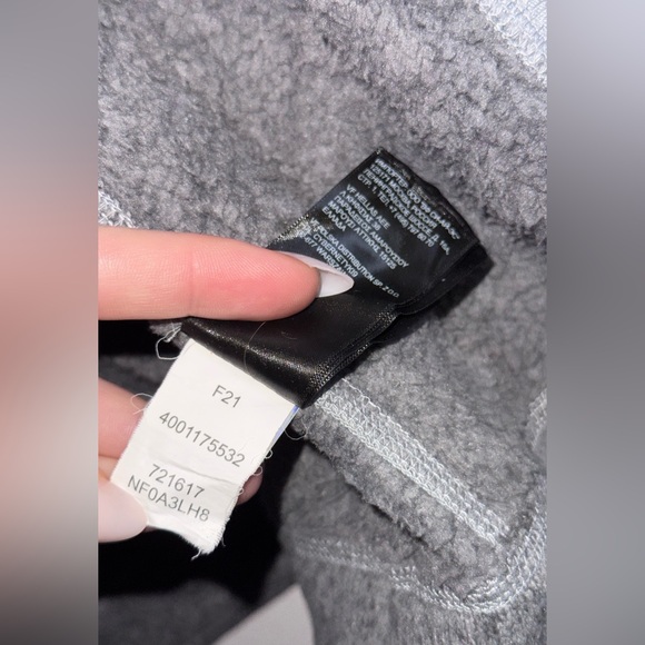 The North Face Knit Collared Zip Up Jacket Grey Polyester Women’s Size Large - Picture 13 of 14